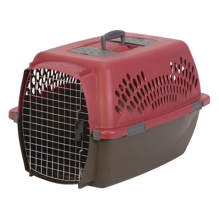 Pet Porter Fashion Pet Carrier, 262 In W, 186 In D, 1612 In H, L, Plastic, BlackDeep Red